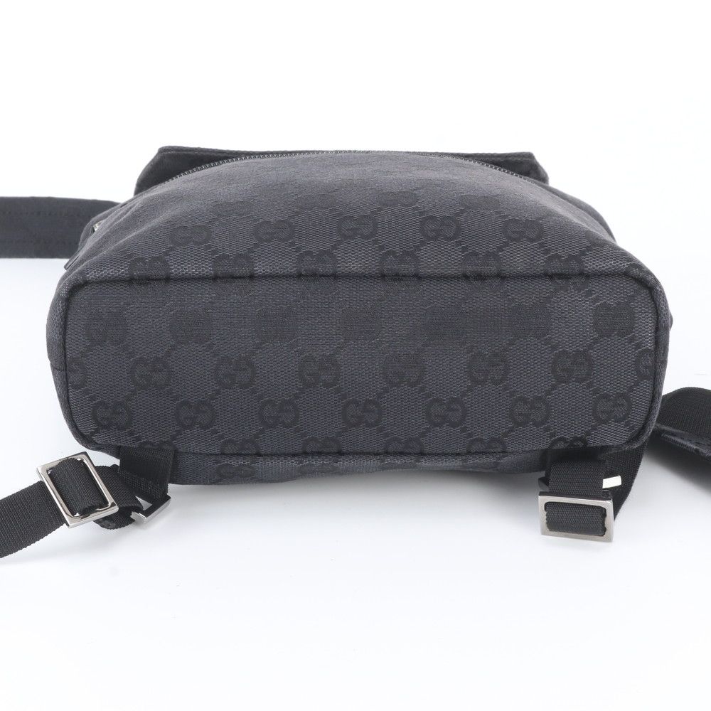 Gucci GG Canvas Leather Backpack Black — view 6