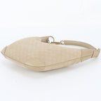 Gucci Leather Canvas Shoulder Bag Hand — view 4