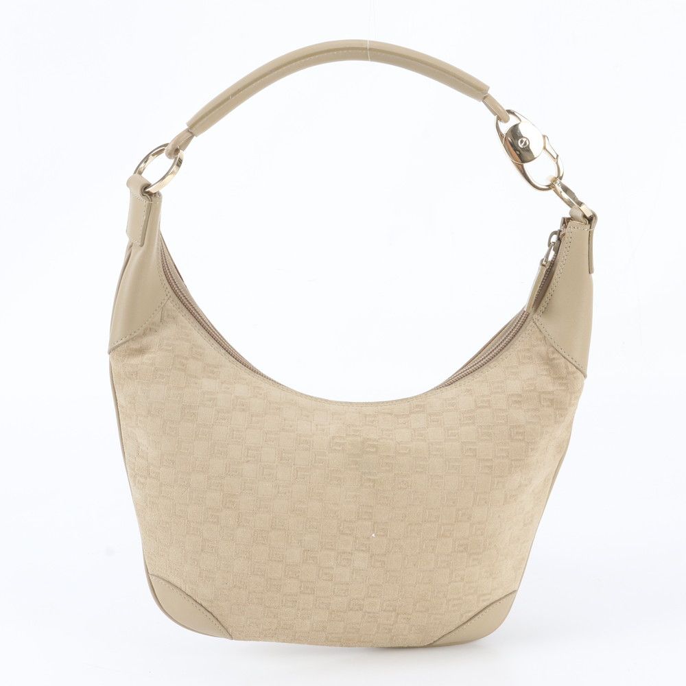 Gucci Leather Canvas Shoulder Bag Hand — view 3