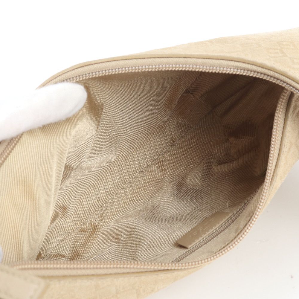 Gucci Leather Canvas Shoulder Bag Hand — view 7