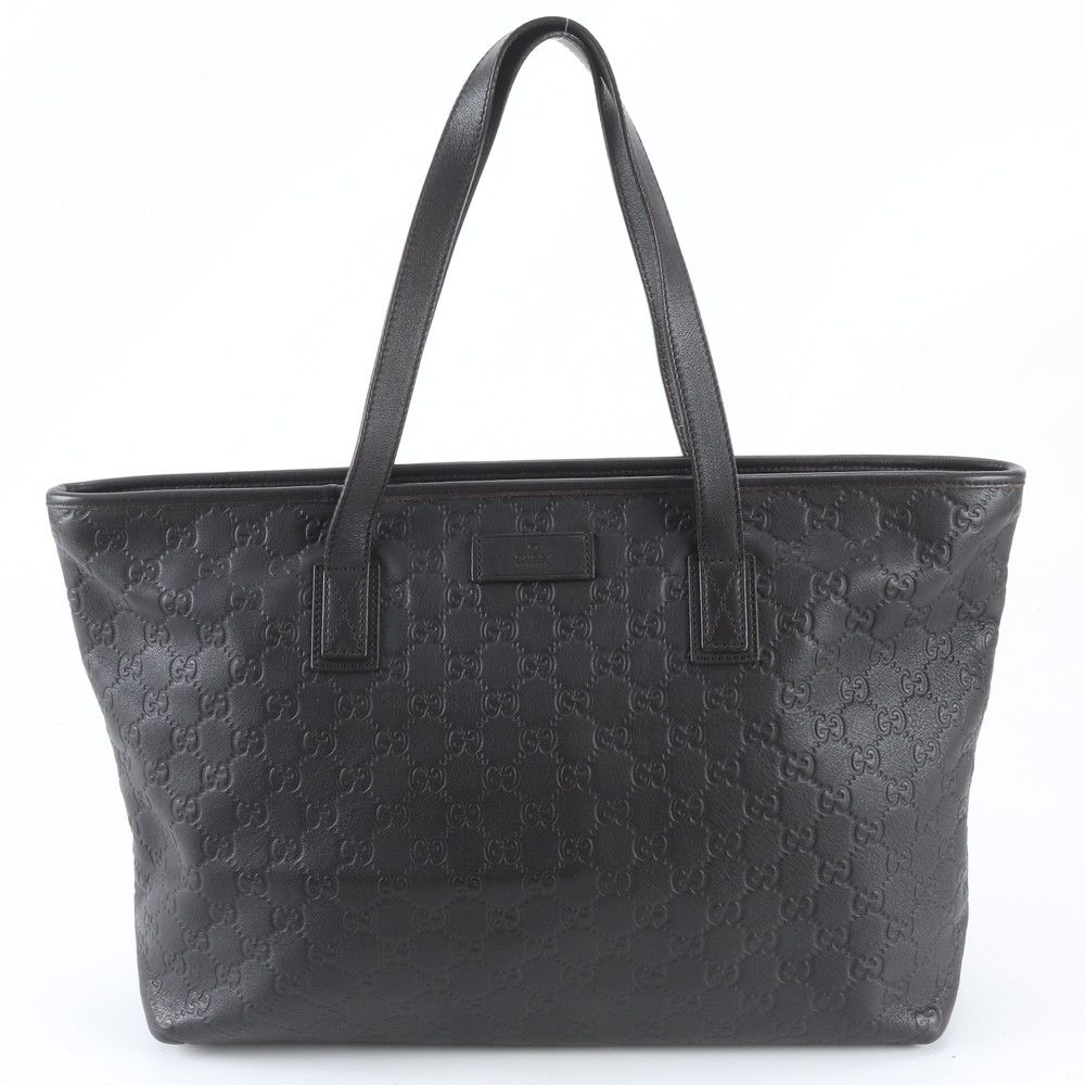 Gucci Guccissima Leather Tote Shoulder Hand Black