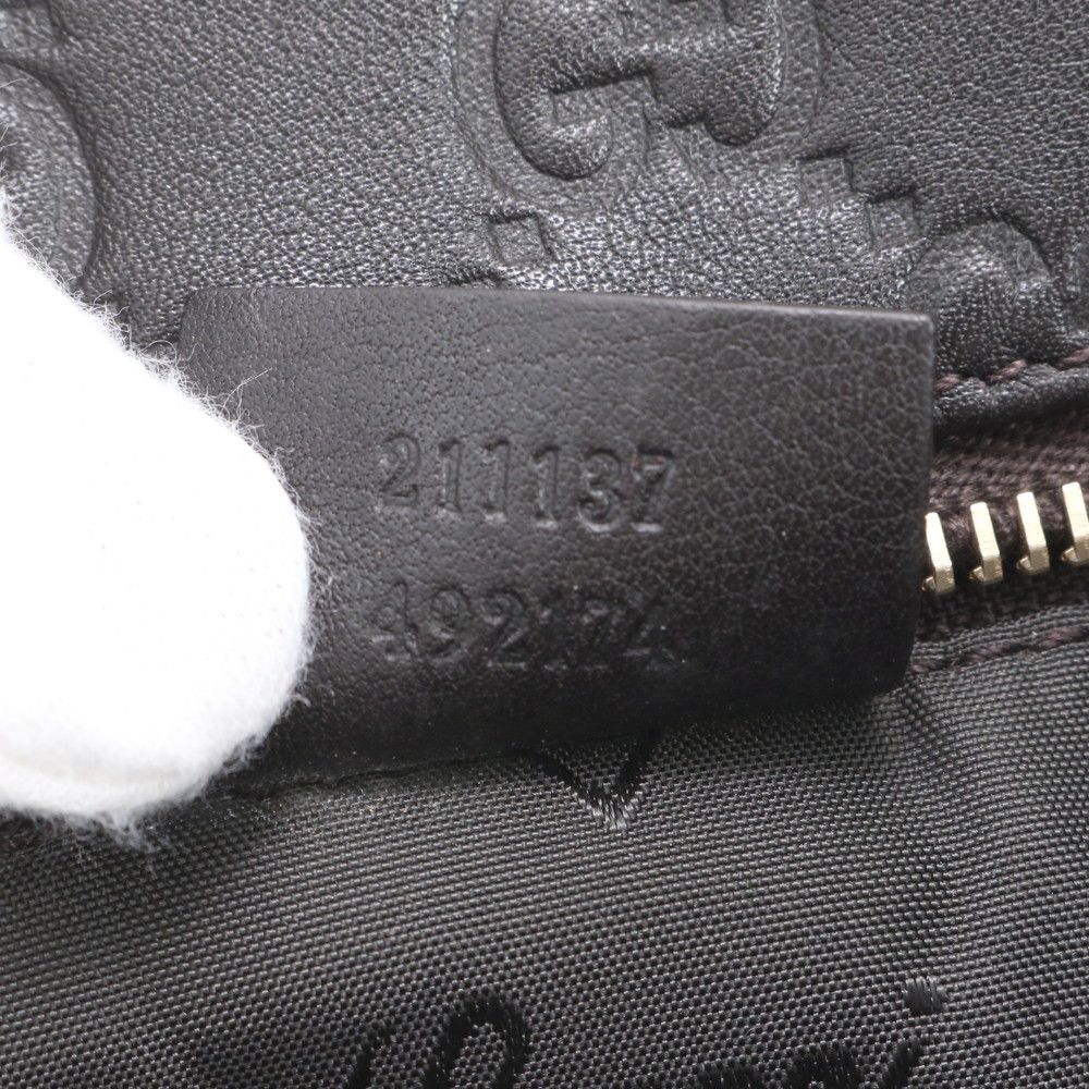 Gucci Guccissima Leather Tote Shoulder Hand Black — view 9