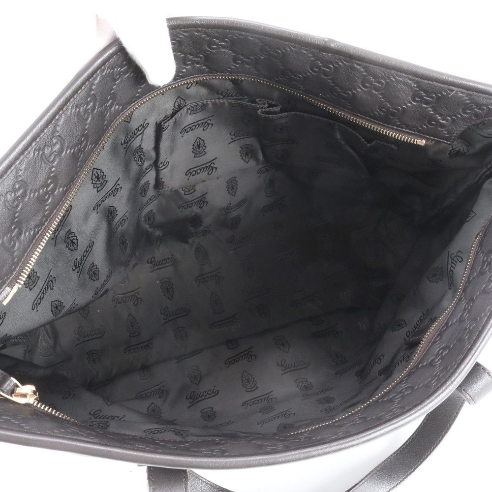 Gucci Guccissima Leather Tote Shoulder Hand Black — view 7