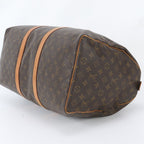 Louis Vuitton Monogram Keepall 50 Leather Boston Bag Tote Carry — view 4