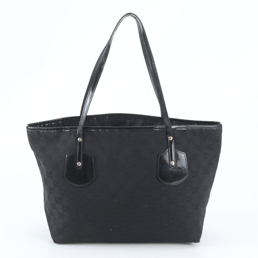Gucci GG Canvas Joli Leather Tote Shoulder Hand Black — view 3