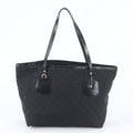 Gucci GG Canvas Joli Leather Tote Shoulder Hand Black