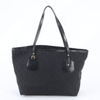 Gucci GG Canvas Joli Leather Tote Shoulder Hand Black