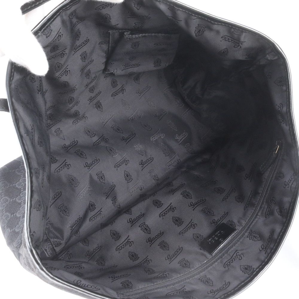 Gucci GG Canvas Joli Leather Tote Shoulder Hand Black — view 7