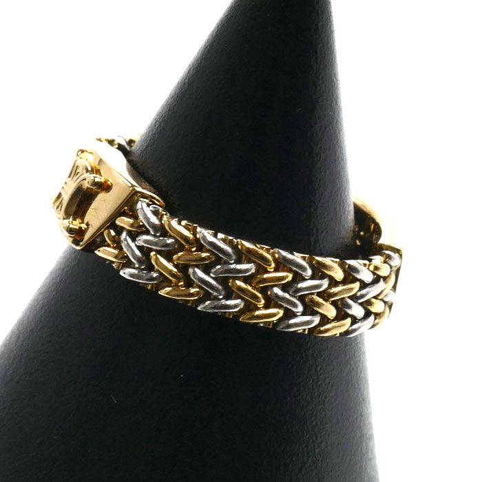 Celine 18k Yellow Gold 18k White Triomphe Ring — view 2