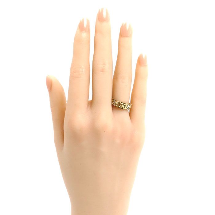 Celine 18k Yellow Gold 18k White Triomphe Ring — view 6