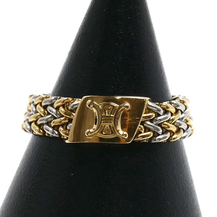 Celine 18k Yellow Gold 18k White Triomphe Ring