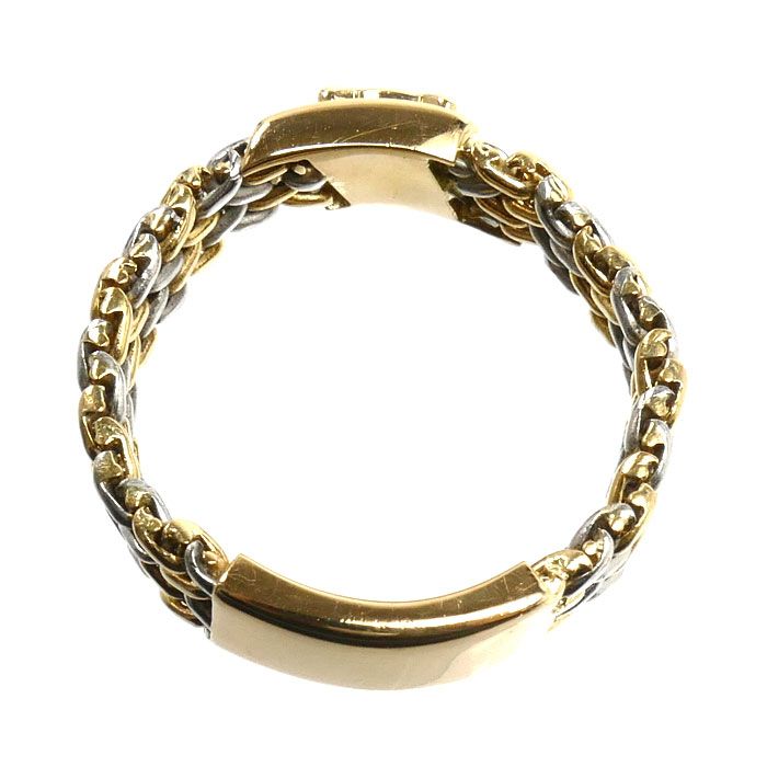 Celine 18k Yellow Gold 18k White Triomphe Ring — view 3