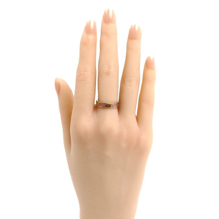 Gucci 18k Pink Gold Icon Star Ring Saffiano