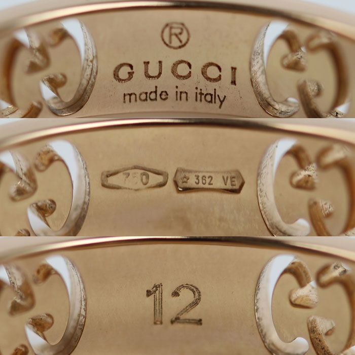 Gucci 18k Pink Gold Icon Star Ring Saffiano