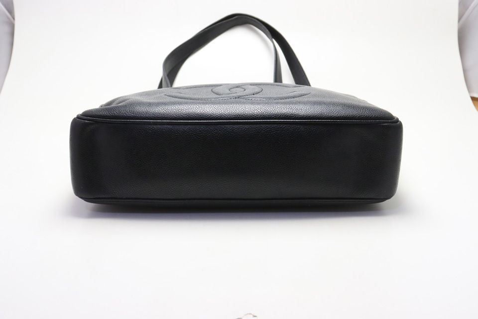 Chanel Caviar Leather Jumbo CC Logo GD Tote Bag — view 3