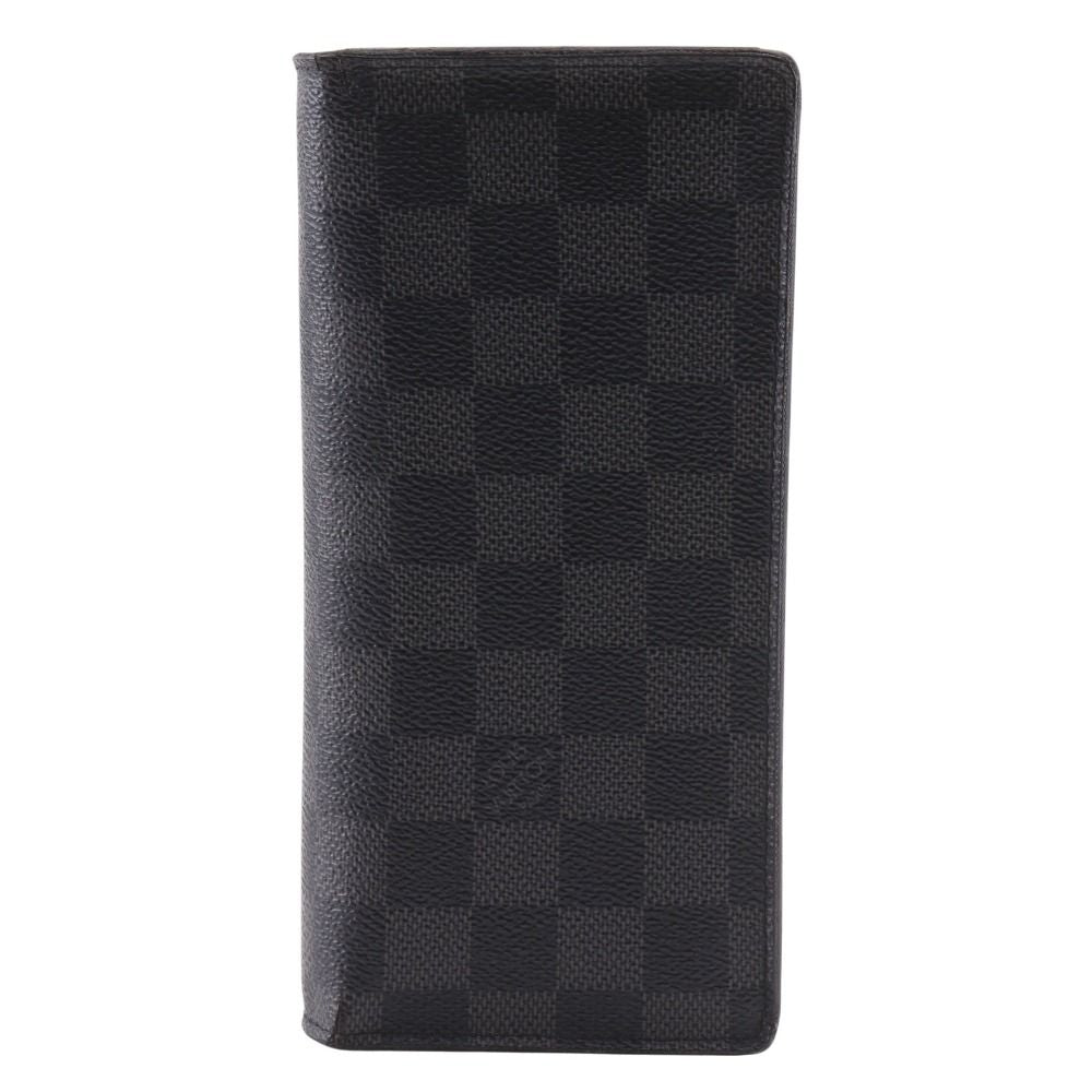 Louis Vuitton Portefeuille Brazza Damier Graphite Canvas Black Wallet