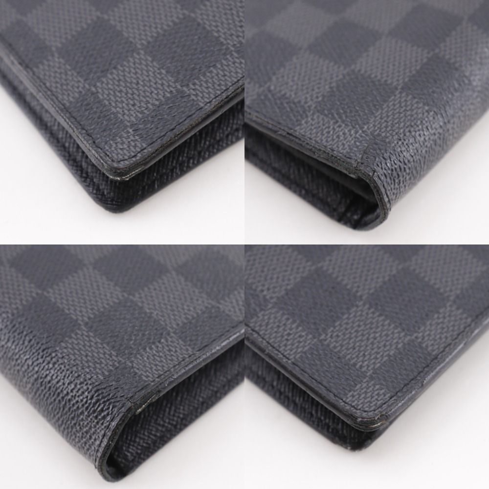 Louis Vuitton Portefeuille Brazza Damier Graphite Canvas Black Wallet — view 5