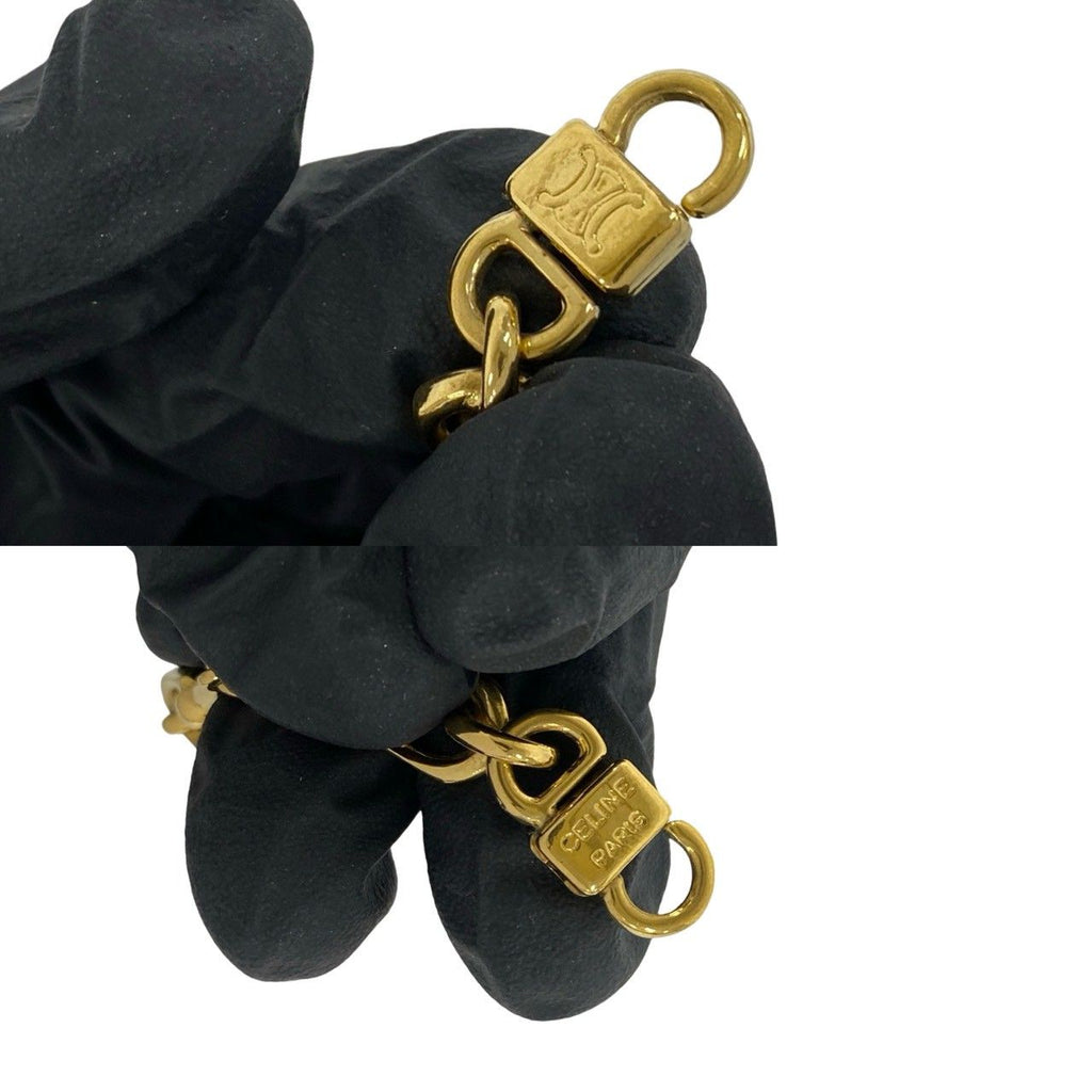 Celine Triomphe Log Long Chain Necklace Gold — view 3