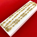 Celine Triomphe Log Long Chain Necklace Gold