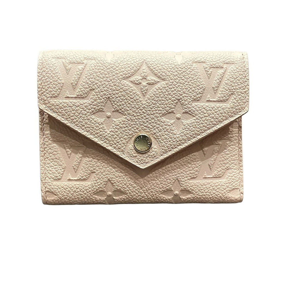 Louis Vuitton Portefeuille Victorine Monogram Empreinte Trifold Wallet Leather