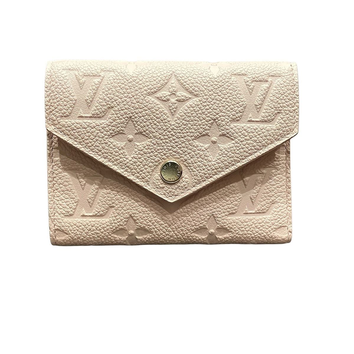 Louis Vuitton Portefeuille Victorine Monogram Empreinte Trifold Wallet Leather