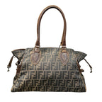 Fendi Etnico Zucca Tote Canvas Leather