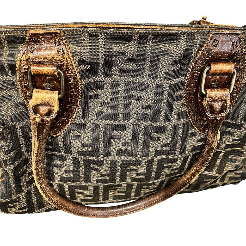 Fendi Etnico Zucca Tote Canvas Leather — view 8