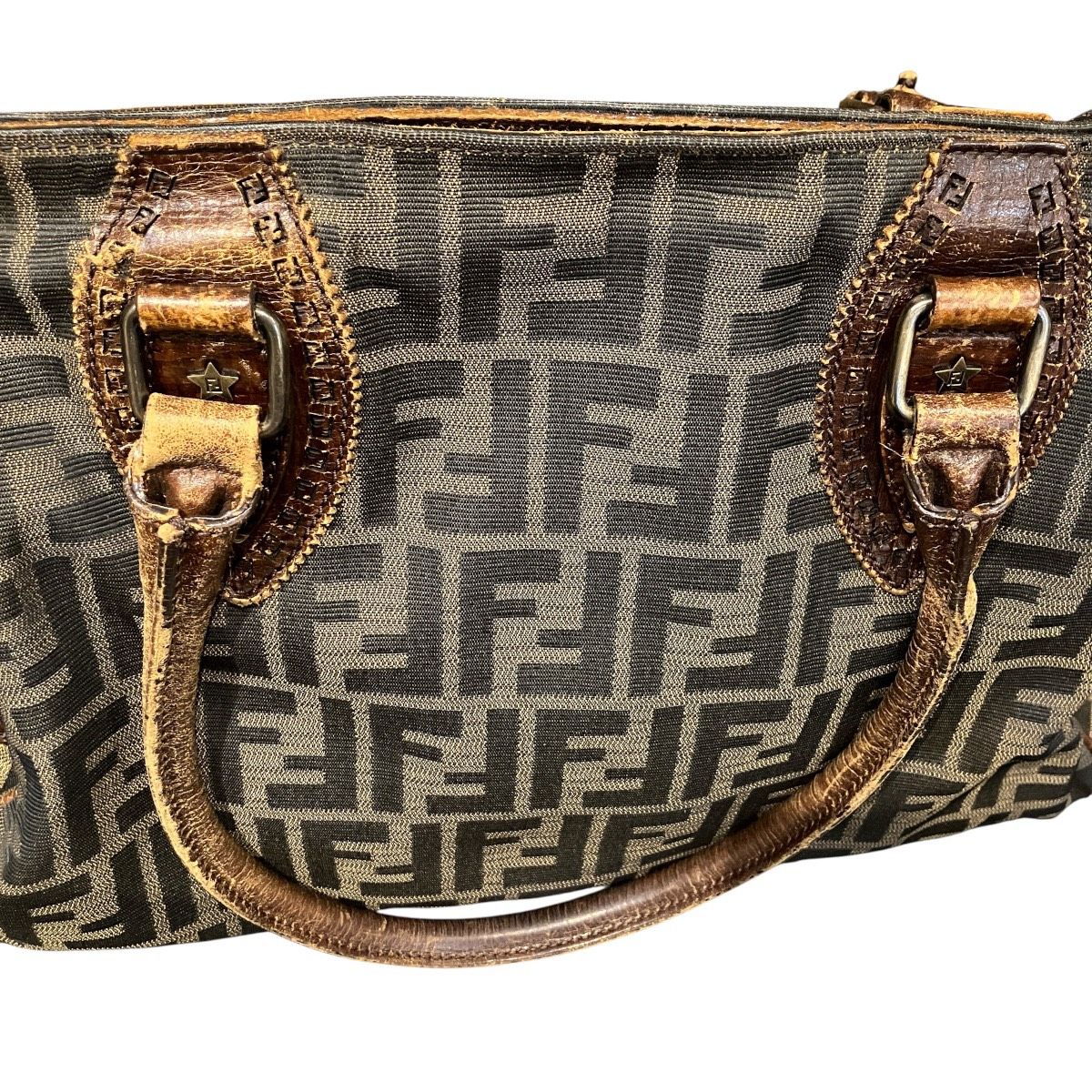 Fendi Etnico Zucca Tote Canvas Leather — view 8