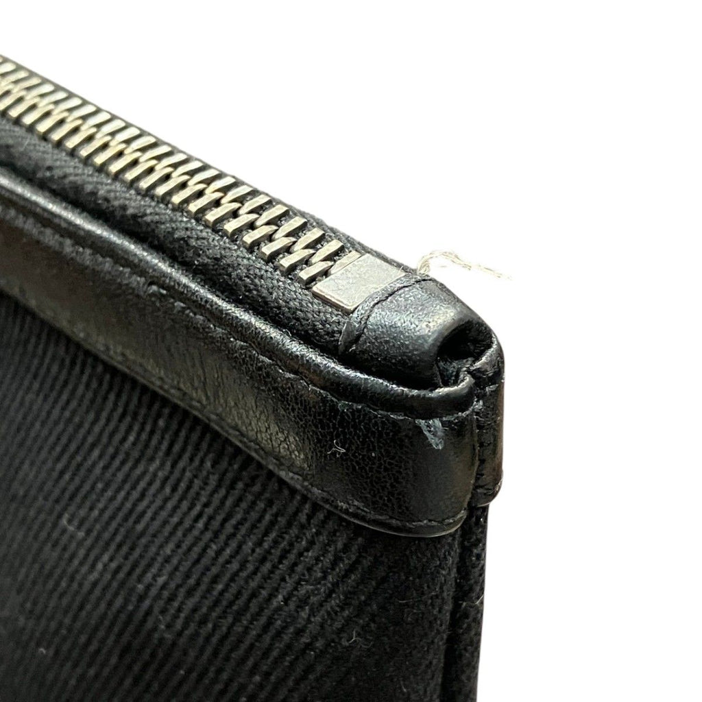 Saint Laurent Rive Gauche Clutch Canvas Leather — view 9