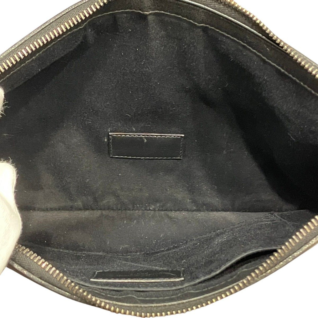 Saint Laurent Rive Gauche Clutch Canvas Leather — view 6