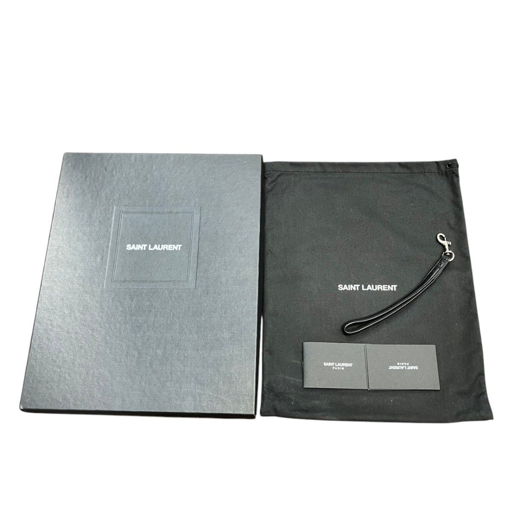 Saint Laurent Rive Gauche Clutch Canvas Leather — view 5