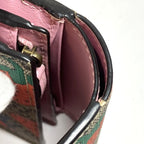 Gucci Strawberry GG Supreme Bifold Wallet Leather