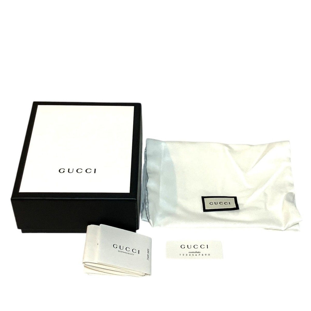 Gucci Strawberry GG Supreme Bifold Wallet Leather