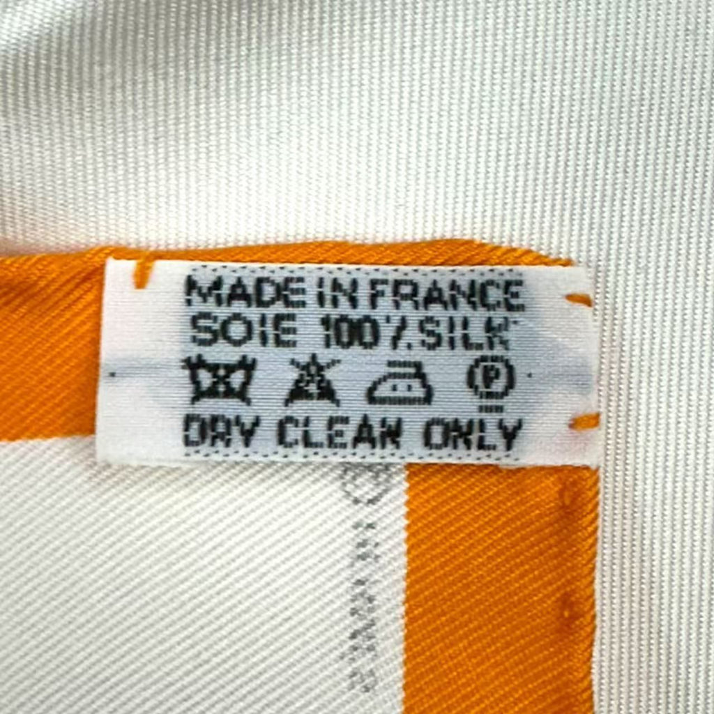 Hermes Scarf Silk Gavroche Paris Air Orange — view 9