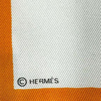 Hermes Scarf Silk Gavroche Paris Air Orange — view 8