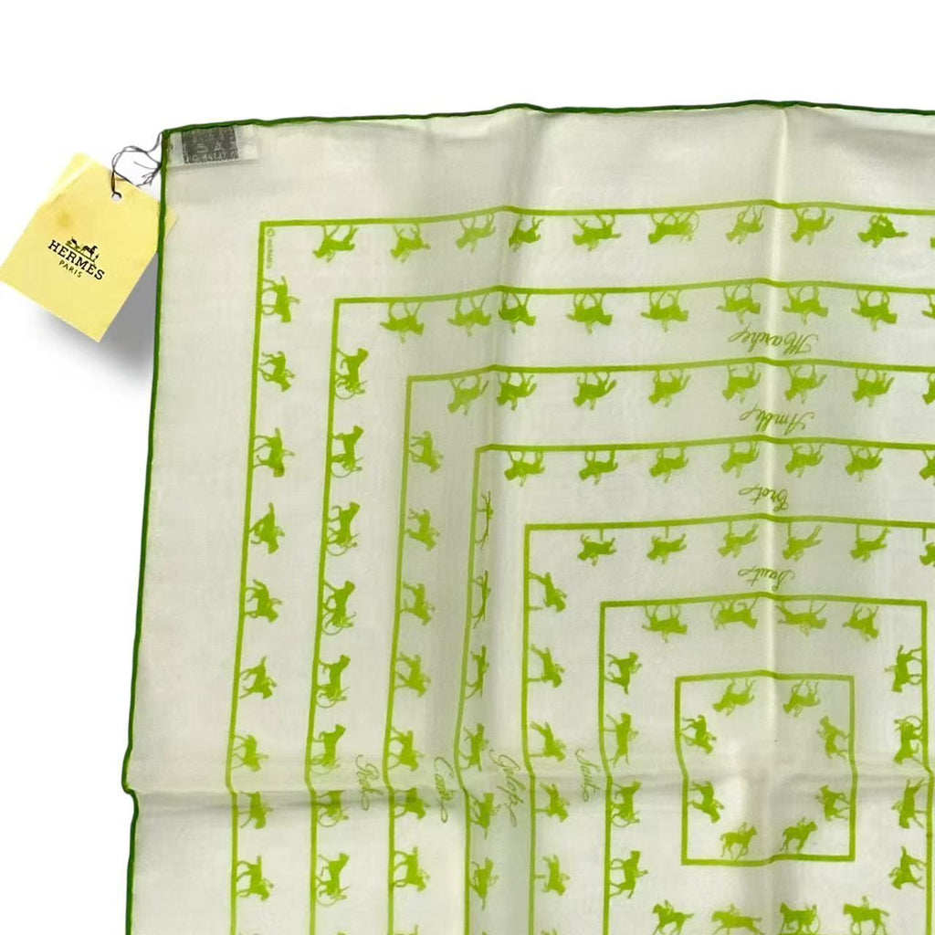 Hermes Scarf Silk Saut Galop Canter Rack