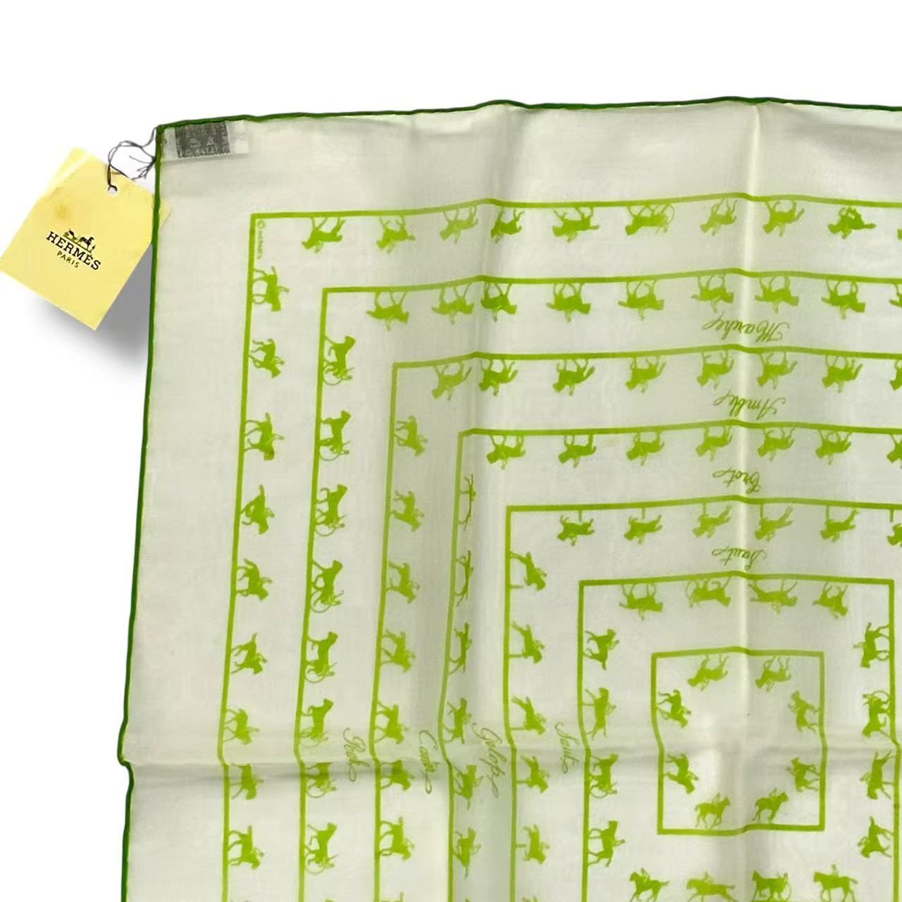 Hermes Scarf Silk Saut Galop Canter Rack