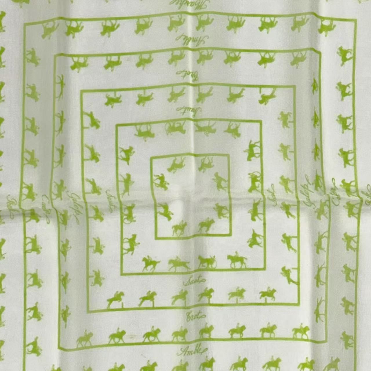 Hermes Scarf Silk Saut Galop Canter Rack