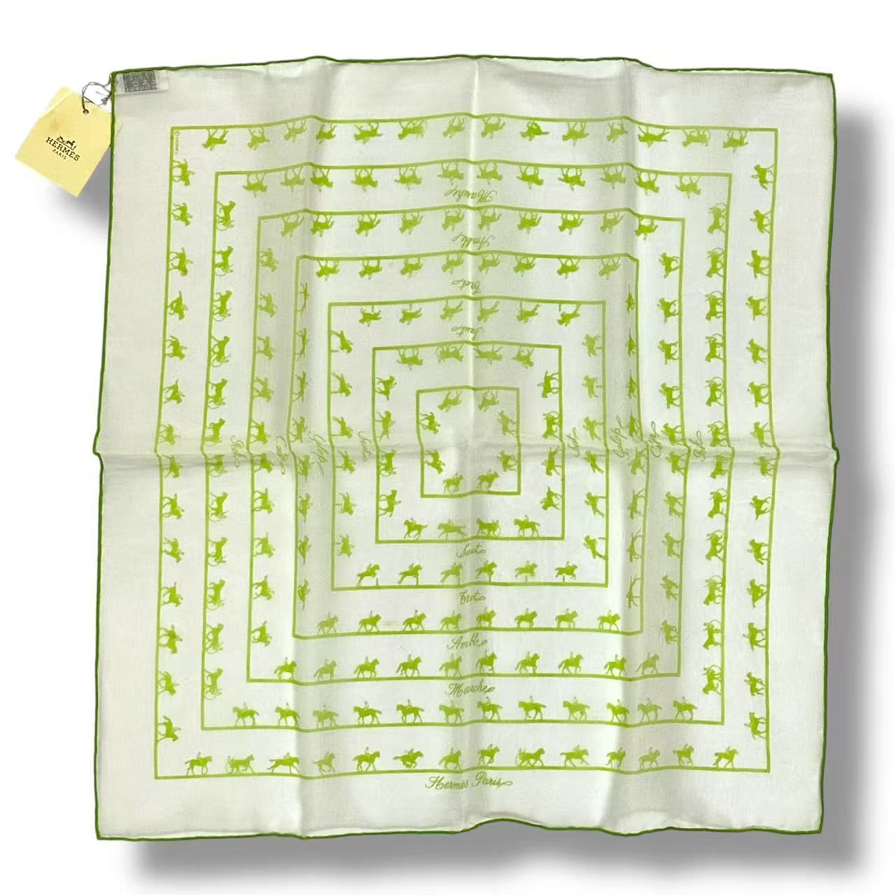 Hermes Scarf Silk Saut Galop Canter Rack