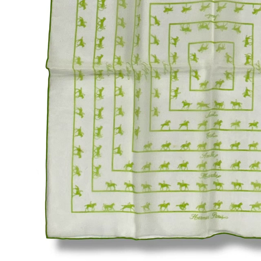 Hermes Scarf Silk Saut Galop Canter Rack