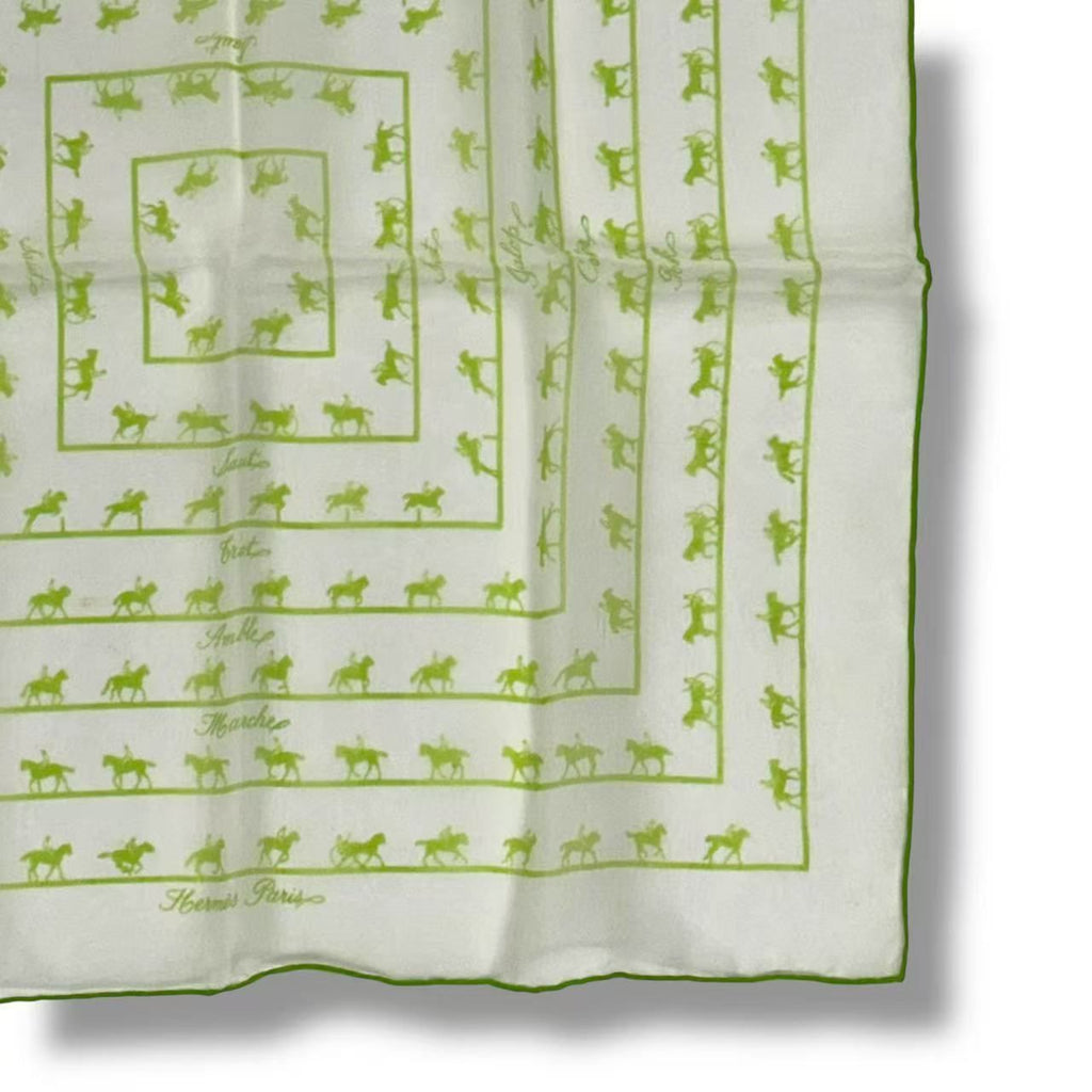 Hermes Scarf Silk Saut Galop Canter Rack