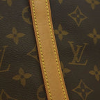 Louis Vuitton Monogram Sac Shopping Tote Brown Leather Gold — view 6
