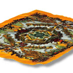Hermes Pleats Scarf Silk Au Pays de Cocagne in Paradise Yellow — view 5