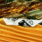 Hermes Pleats Scarf Silk Au Pays de Cocagne in Paradise Yellow — view 7