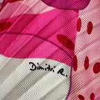 Hermes Pleats Scarf Silk Hola Flamenca! Pink