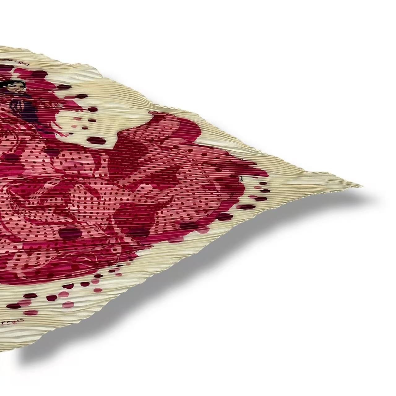Hermes Pleats Scarf Silk Hola Flamenca! Pink