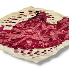 Hermes Pleats Scarf Silk Hola Flamenca! Pink