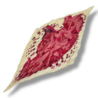 Hermes Pleats Scarf Silk Hola Flamenca! Pink