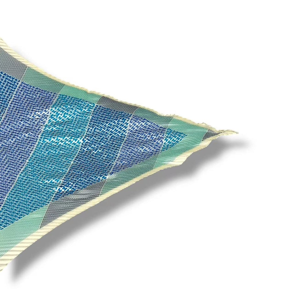 Hermes Pleats Scarf Silk Triangle Geant Blue
