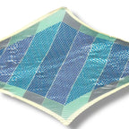 Hermes Pleats Scarf Silk Triangle Geant Blue
